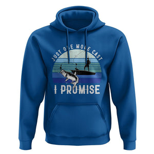 Fishing Hoodie Just One More Cast I Promise TS11 Royal Blue Print Your Wear