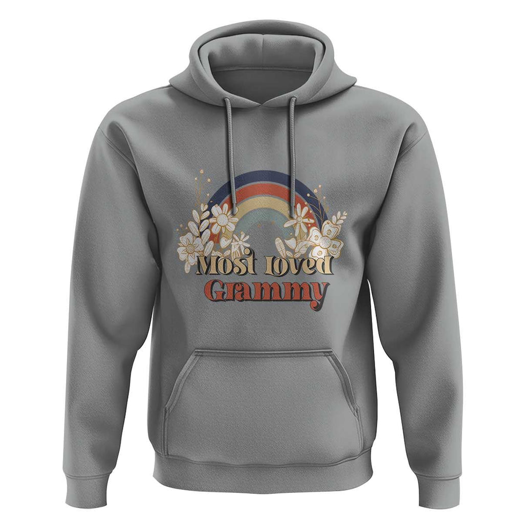 Grandma Hoodie Most Loved Grammy Retro Groovy TS11 Sport Gray Print Your Wear