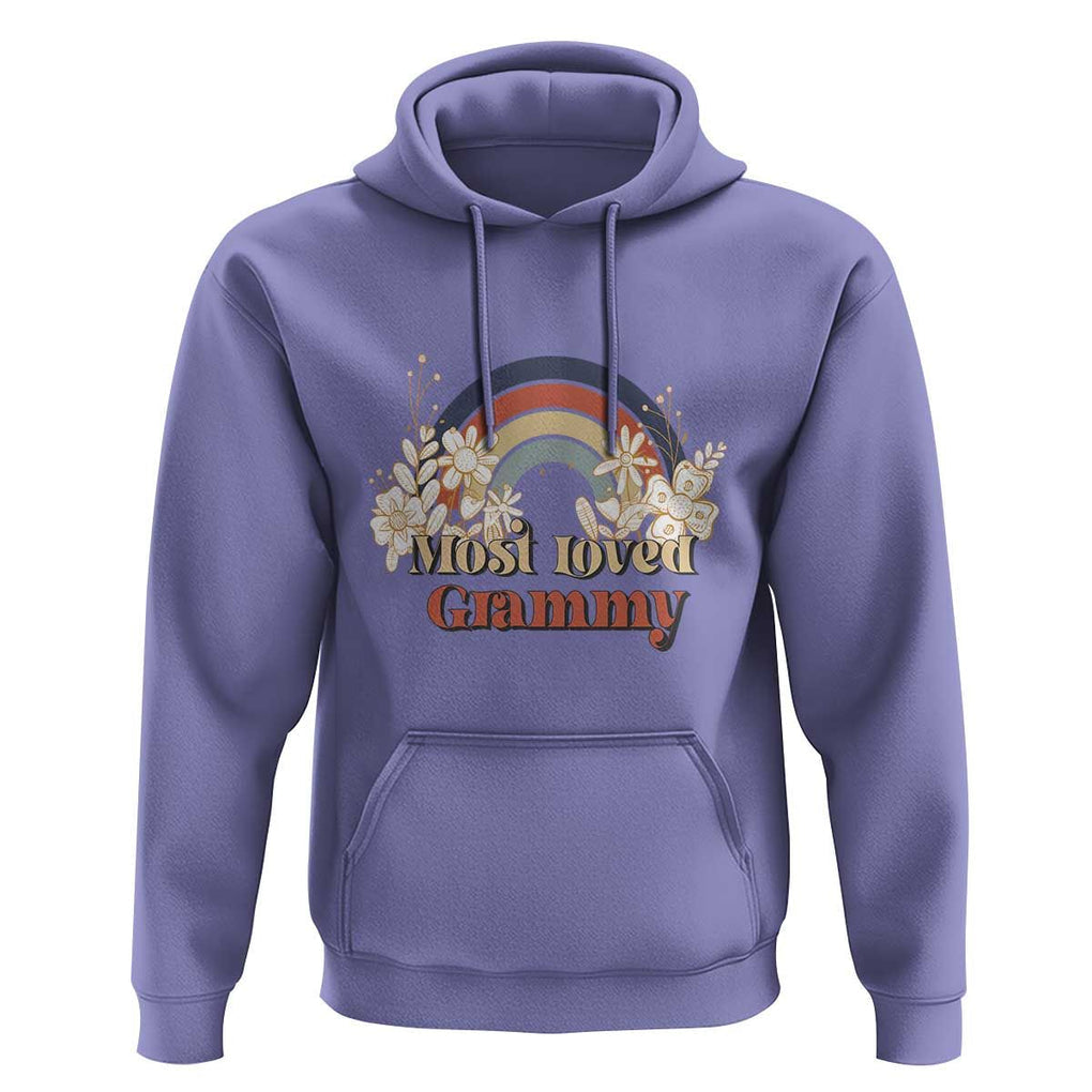 Grandma Hoodie Most Loved Grammy Retro Groovy TS11 Violet Print Your Wear