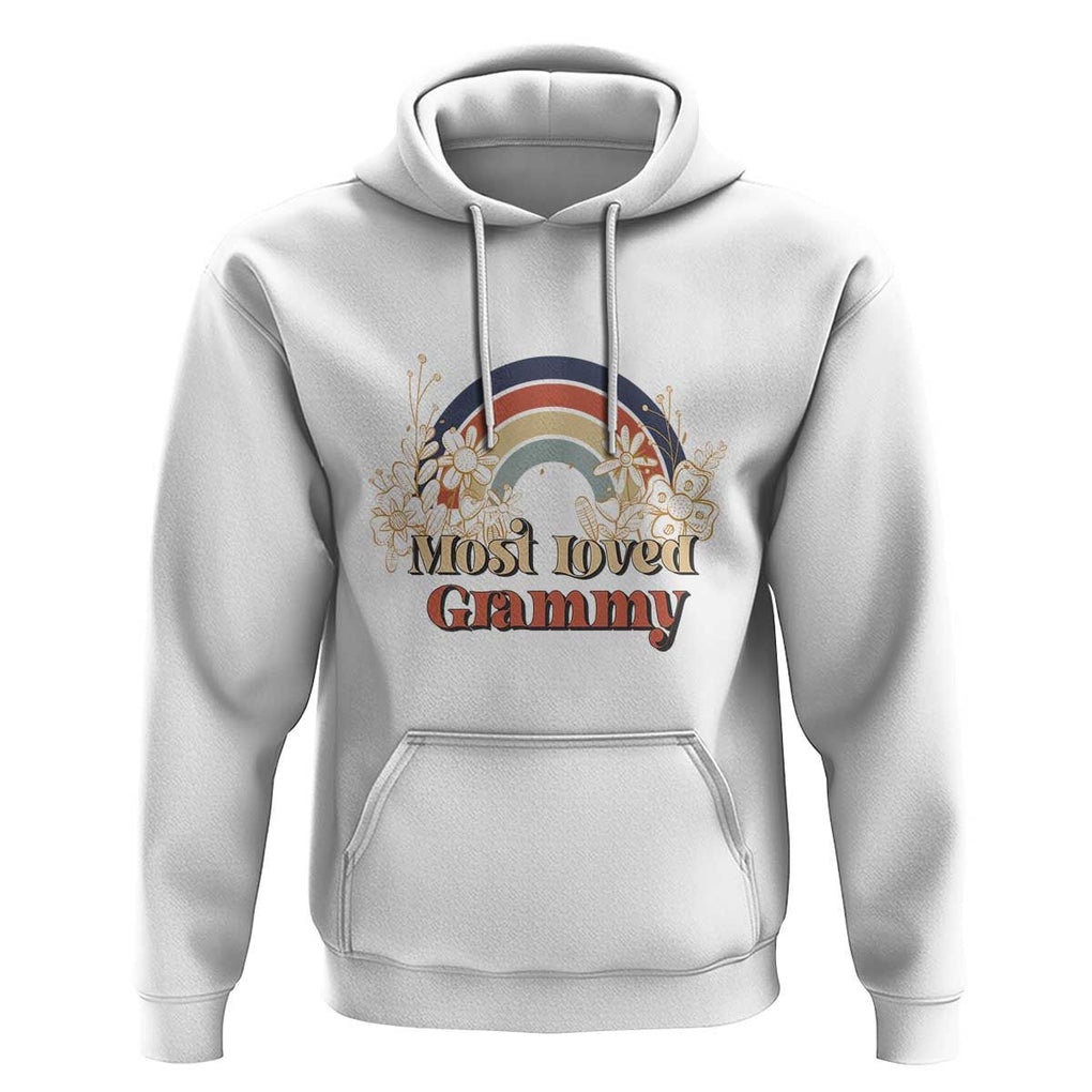 Grandma Hoodie Most Loved Grammy Retro Groovy TS11 White Print Your Wear