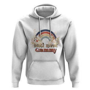 Grandma Hoodie Most Loved Grammy Retro Groovy TS11 White Print Your Wear