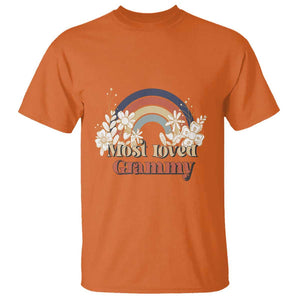 Grandma T Shirt Most Loved Grammy Retro Groovy TS11 Orange Print Your Wear