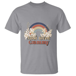 Grandma T Shirt Most Loved Grammy Retro Groovy TS11 Sport Gray Print Your Wear