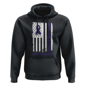 Alzheimer's Awareness Hoodie Hope For A Cure Alzheimer's Supporter TS11 Black Print Your Wear