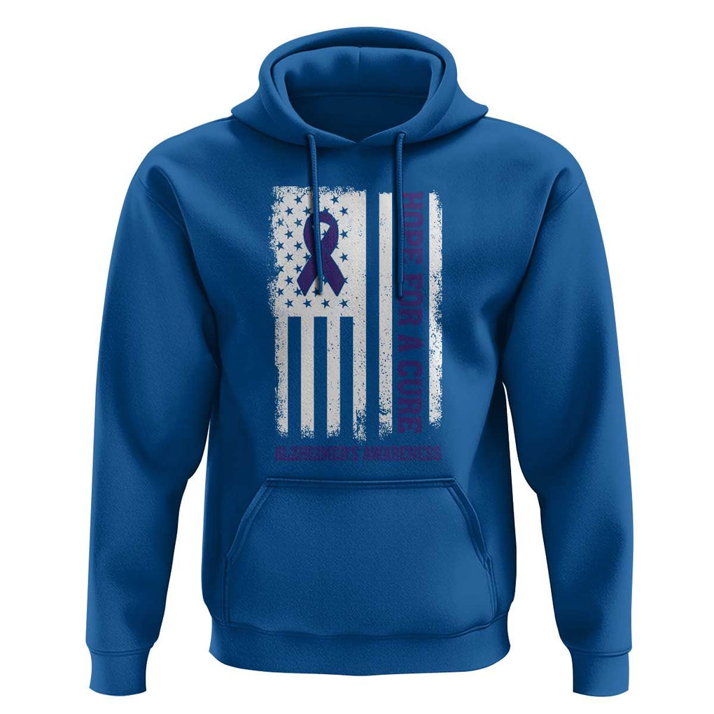 Alzheimer's Awareness Hoodie Hope For A Cure Alzheimer's Supporter TS11 Royal Blue Print Your Wear