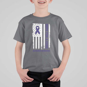 Alzheimer's Awareness T Shirt For Kid Hope For A Cure Alzheimer's Supporter TS11 Charcoal Print Your Wear