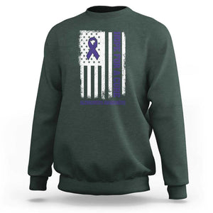 Alzheimer's Awareness Sweatshirt Hope For A Cure Alzheimer's Supporter TS11 Dark Forest Green Print Your Wear