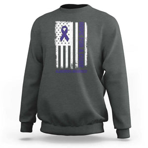 Alzheimer's Awareness Sweatshirt Hope For A Cure Alzheimer's Supporter TS11 Dark Heather Print Your Wear