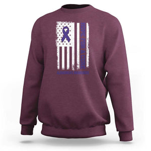 Alzheimer's Awareness Sweatshirt Hope For A Cure Alzheimer's Supporter TS11 Maroon Print Your Wear