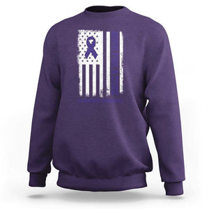 Alzheimer's Awareness Sweatshirt Hope For A Cure Alzheimer's Supporter TS11 Purple Print Your Wear