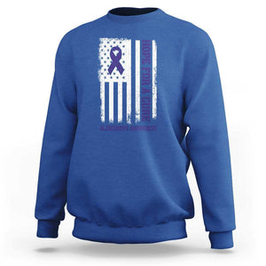 Alzheimer's Awareness Sweatshirt Hope For A Cure Alzheimer's Supporter TS11 Royal Blue Print Your Wear