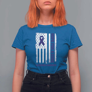 Alzheimer's Awareness T Shirt For Women Hope For A Cure Alzheimer's Supporter TS11 Royal Blue Print Your Wear