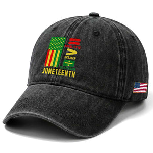 Juneteenth Equality Is Greater Than Division Washed Cotton Baseball Cap Juneteenth American Flag