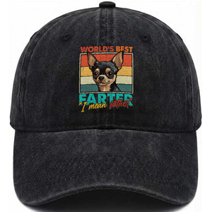 Funny World's Best Farter I Mean Father Washed Cotton Baseball Cap Dog Dad TS11 Print Your Wear