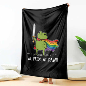 We Pride At Dawn Throw Blanket Funny LGBT Frog Rainbow Pride Month TS11 Print Your Wear