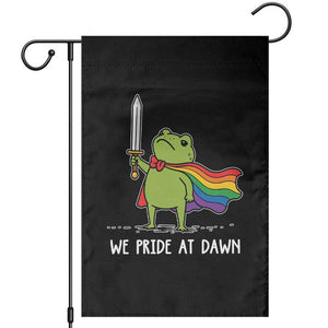 We Pride At Dawn Garden Flag Funny LGBT Frog Rainbow Pride Month TS11 Black Print Your Wear