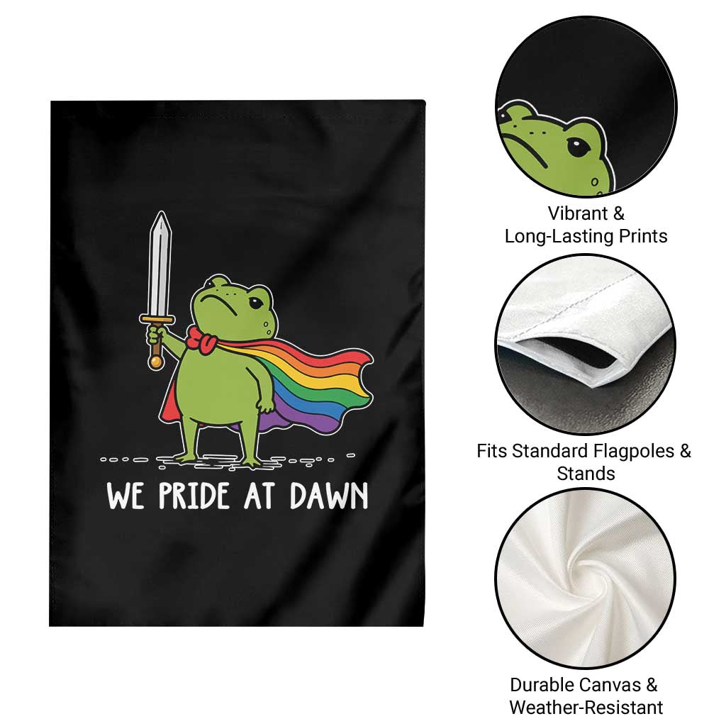 We Pride At Dawn Garden Flag Funny LGBT Frog Rainbow Pride Month TS11 Print Your Wear