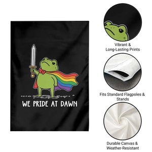 We Pride At Dawn Garden Flag Funny LGBT Frog Rainbow Pride Month TS11 Print Your Wear