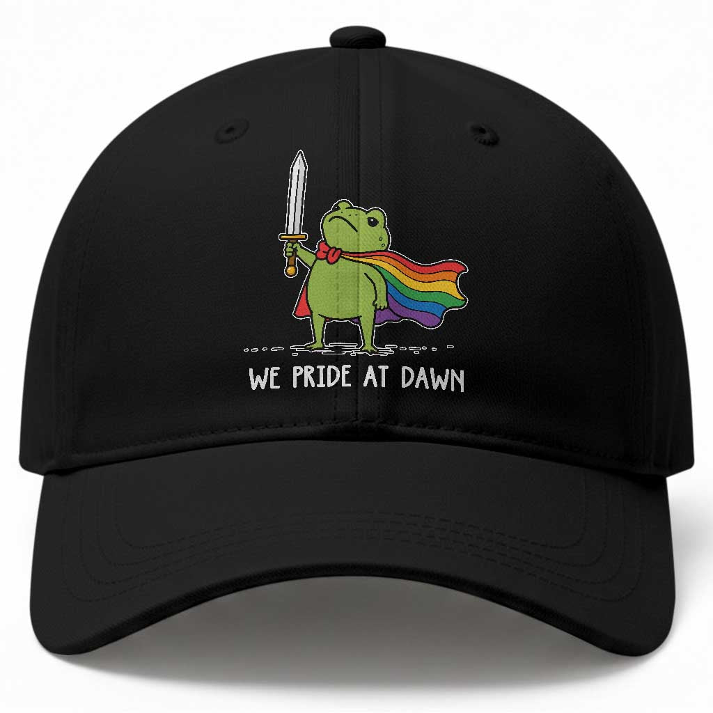 We Pride At Dawn Baseball Cap Funny LGBT Frog Rainbow Pride Month TS11 Print Your Wear