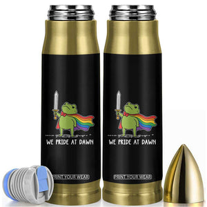 We Pride At Dawn Bullet Tumbler Funny LGBT Frog Rainbow Pride Month TS11 Black Print Your Wear