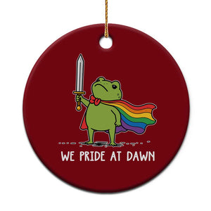 We Pride At Dawn Ceramic Ornament Funny LGBT Frog Rainbow Pride Month TS11 1pc Red Print Your Wear