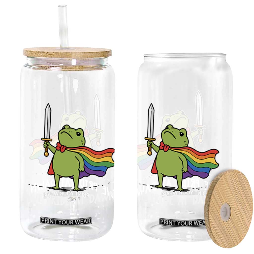 We Pride At Dawn Glass Can Funny LGBT Frog Rainbow Pride Month TS11 Print Your Wear