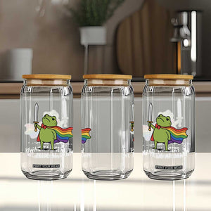 We Pride At Dawn Glass Can Funny LGBT Frog Rainbow Pride Month TS11 Print Your Wear