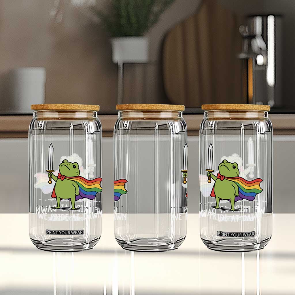 We Pride At Dawn Glass Can Funny LGBT Frog Rainbow Pride Month TS11 Print Your Wear