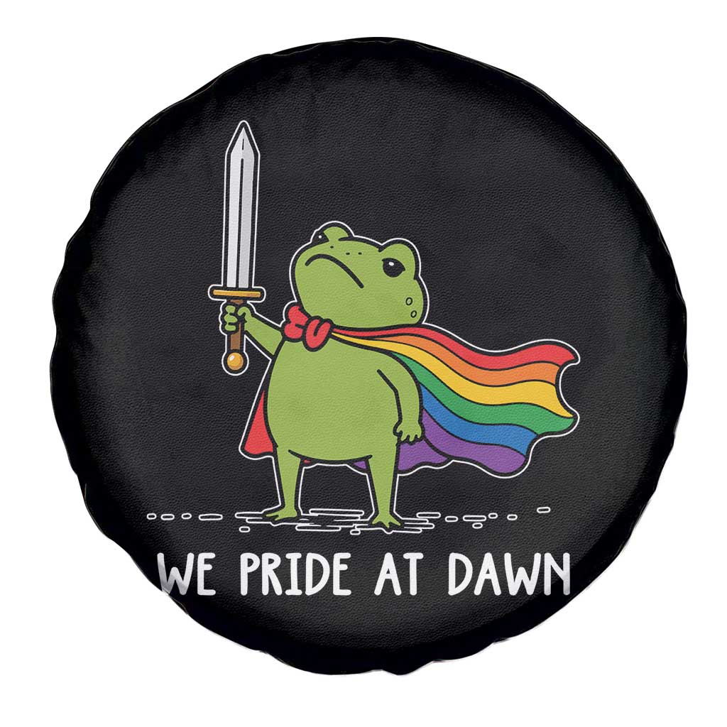 We Pride At Dawn Spare Tire Cover Funny LGBT Frog Rainbow Pride Month TS11 Print Your Wear