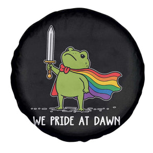 We Pride At Dawn Spare Tire Cover Funny LGBT Frog Rainbow Pride Month TS11 Print Your Wear