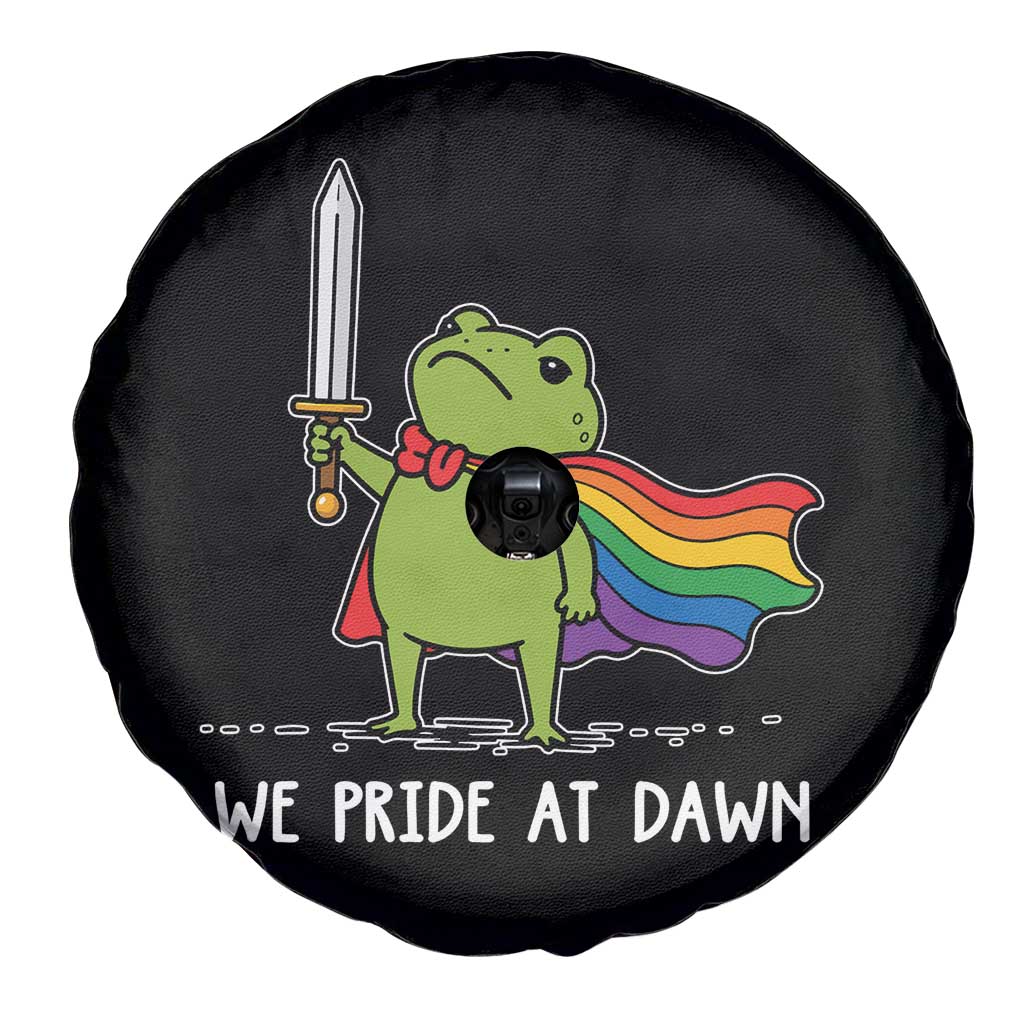 We Pride At Dawn Spare Tire Cover Funny LGBT Frog Rainbow Pride Month TS11 Print Your Wear