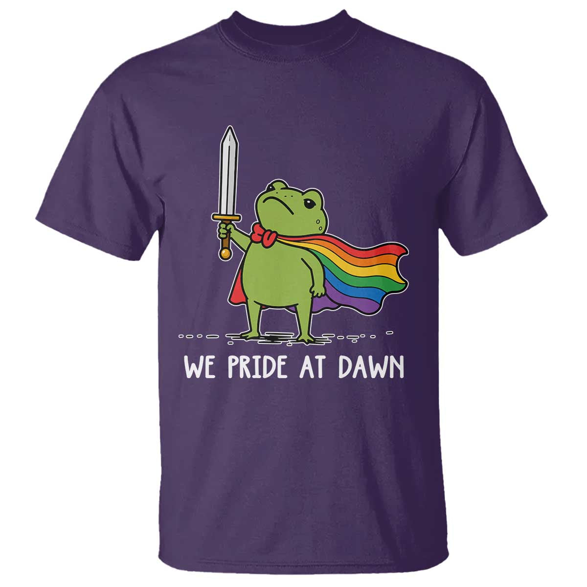We Pride At Dawn T Shirt Funny LGBT Frog Rainbow Pride Month TS11 Purple Print Your Wear