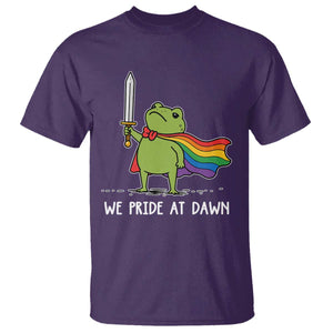 We Pride At Dawn T Shirt Funny LGBT Frog Rainbow Pride Month TS11 Purple Print Your Wear