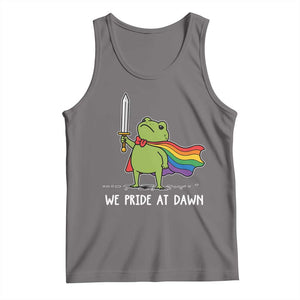 We Pride At Dawn Tank Top Funny LGBT Frog Rainbow Pride Month TS11 Deep Heather Print Your Wear