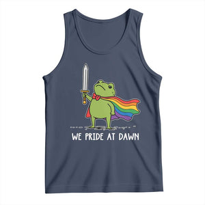We Pride At Dawn Tank Top Funny LGBT Frog Rainbow Pride Month TS11 Navy Print Your Wear