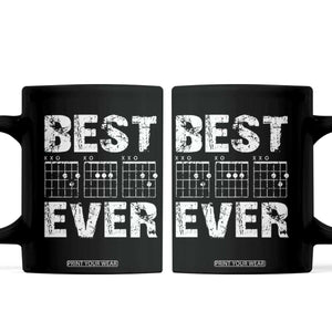 Guitar Father Coffee Mug Funny Best Dad Ever D A D Chord Gifts Guitarist Papa TS11 Black Print Your Wear