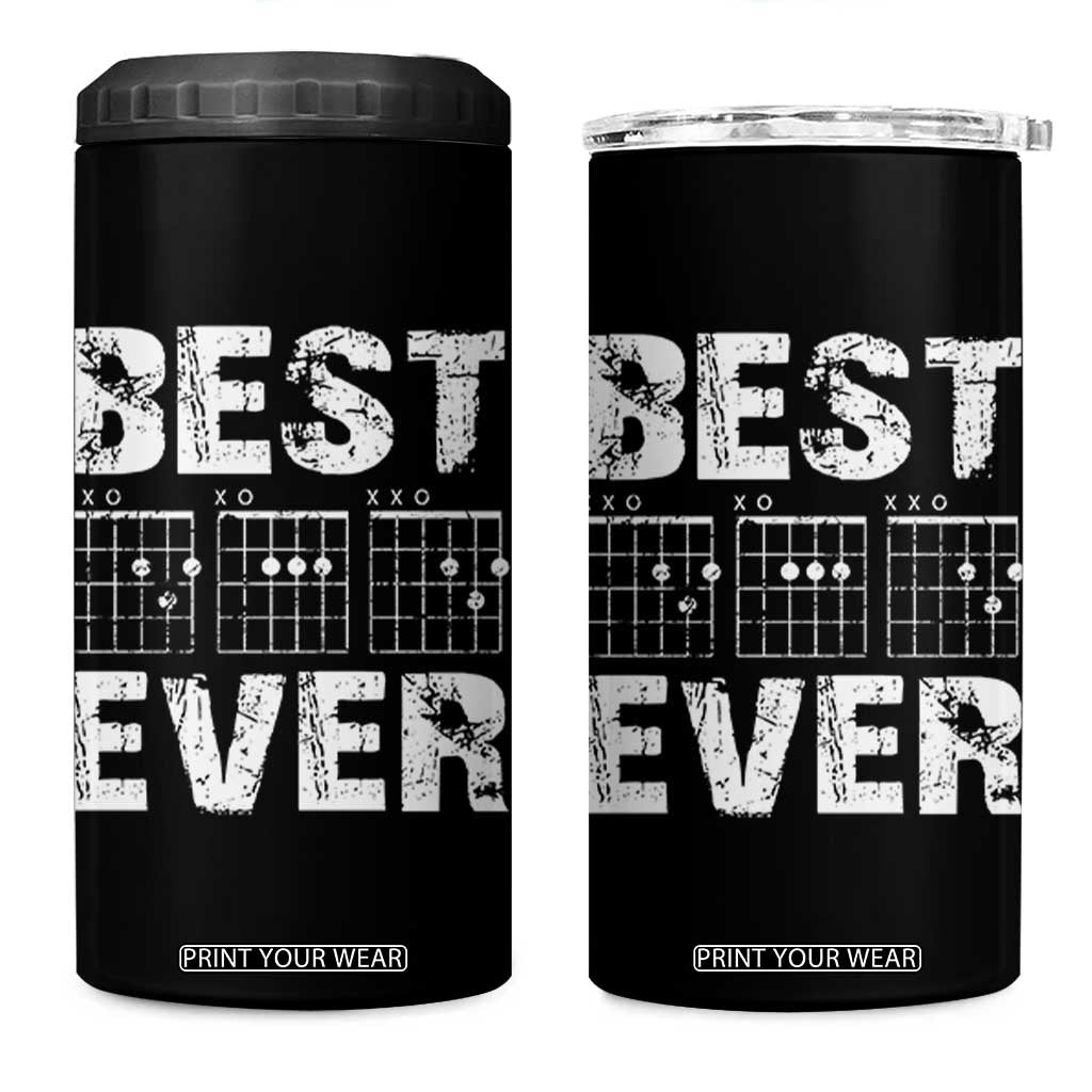 Guitar Father 4 in 1 Can Cooler Tumbler Funny Best Dad Ever D A D Chord Gifts Guitarist Papa TS11 One Size: 16 oz Black Print Your Wear