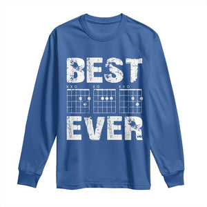 Guitar Father Long Sleeve Shirt Funny Best Dad Ever D A D Chord Gifts Guitarist Papa TS11 Royal Blue Print Your Wear