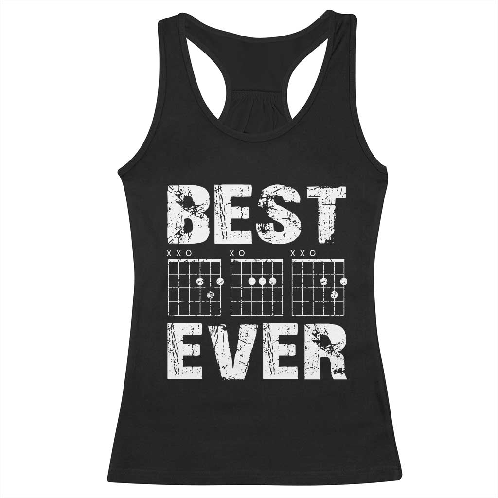 Guitar Father Racerback Tank Top Funny Best Dad Ever D A D Chord Gifts Guitarist Papa TS11 Black Print Your Wear
