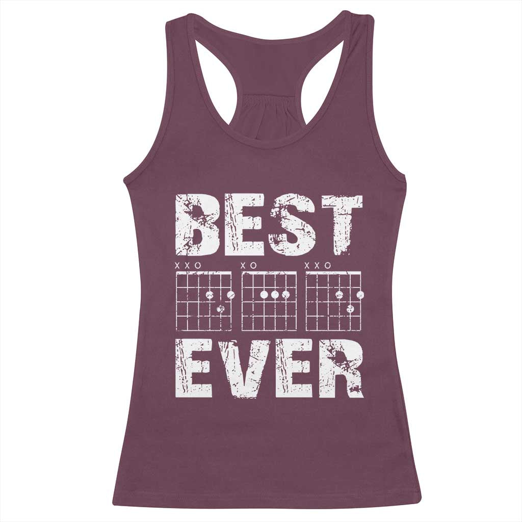 Guitar Father Racerback Tank Top Funny Best Dad Ever D A D Chord Gifts Guitarist Papa TS11 Maroon Print Your Wear