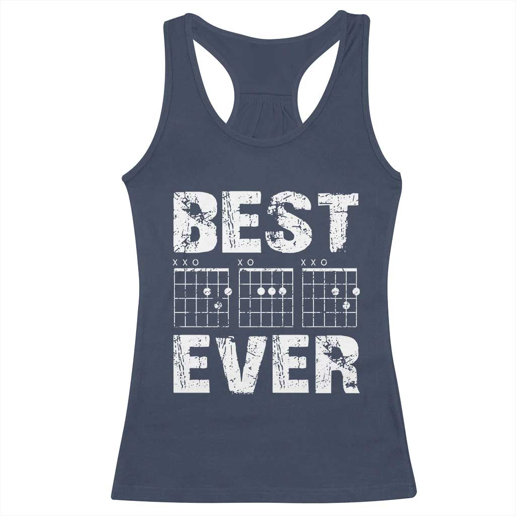 Guitar Father Racerback Tank Top Funny Best Dad Ever D A D Chord Gifts Guitarist Papa TS11 Navy Print Your Wear