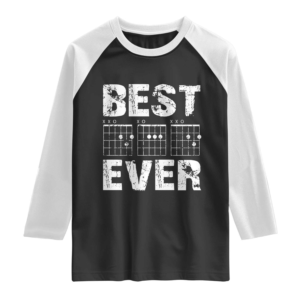 Guitar Father Raglan Shirt Funny Best Dad Ever D A D Chord Gifts Guitarist Papa TS11 Black White Print Your Wear