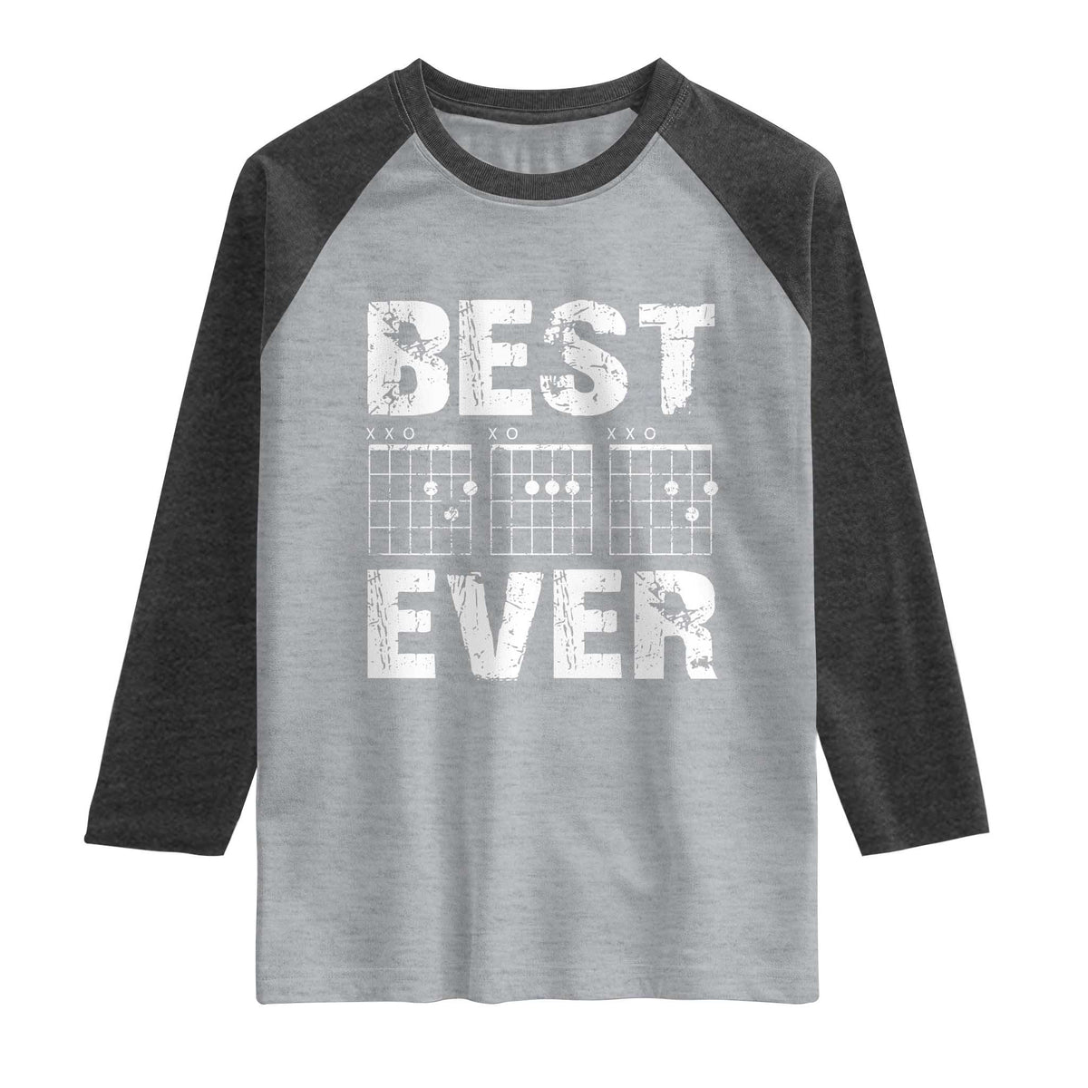 Guitar Father Raglan Shirt Funny Best Dad Ever D A D Chord Gifts Guitarist Papa TS11 Heather Gray Heather Charcoal Print Your Wear