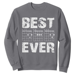 Guitar Father Sweatshirt Funny Best Dad Ever D A D Chord Gifts Guitarist Papa TS11 Charcoal Print Your Wear