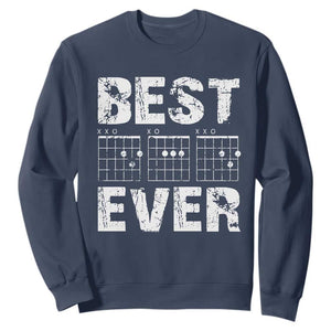 Guitar Father Sweatshirt Funny Best Dad Ever D A D Chord Gifts Guitarist Papa TS11 Navy Print Your Wear