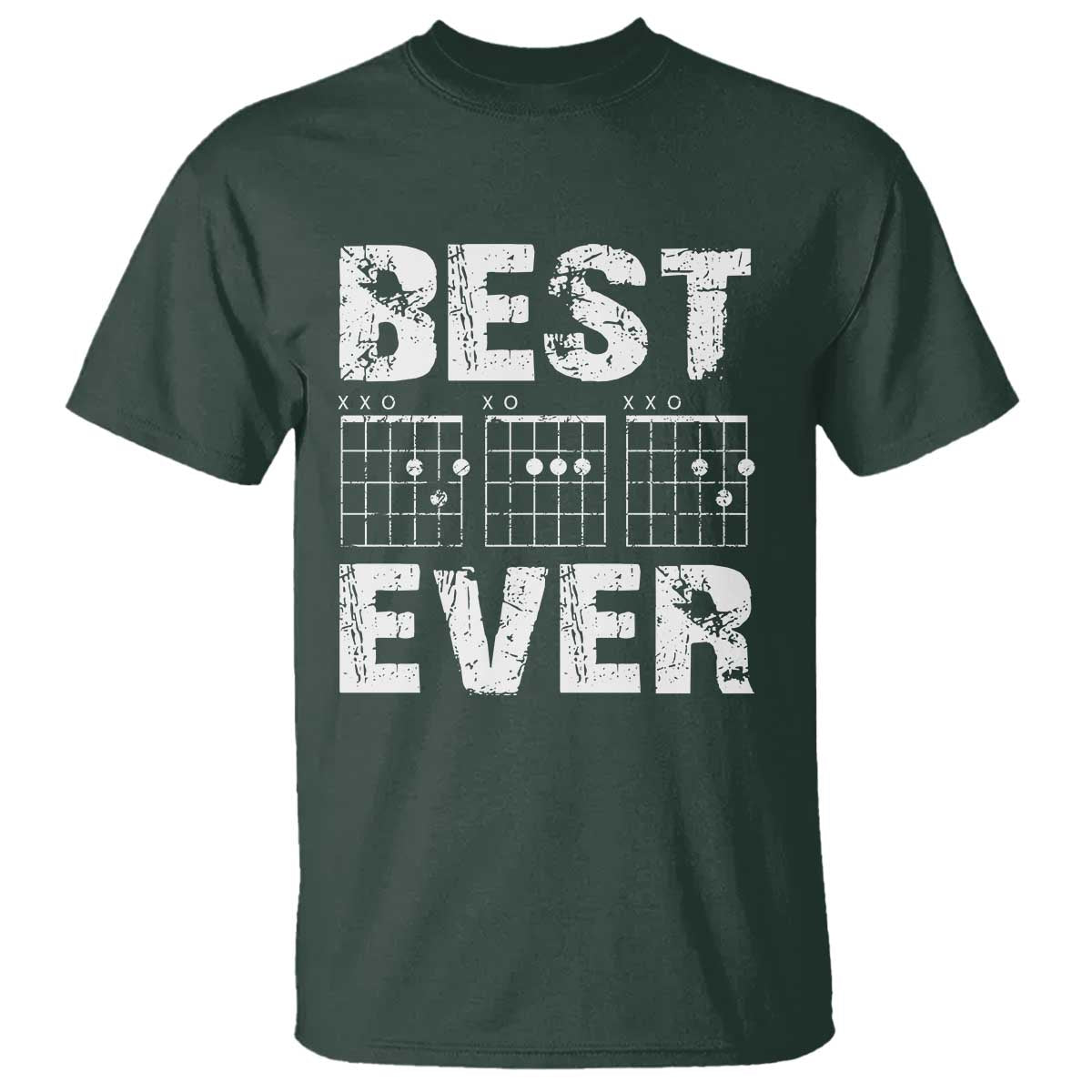 Guitar Father T Shirt Funny Best Dad Ever D A D Chord Gifts Guitarist Papa TS11 Dark Forest Green Print Your Wear