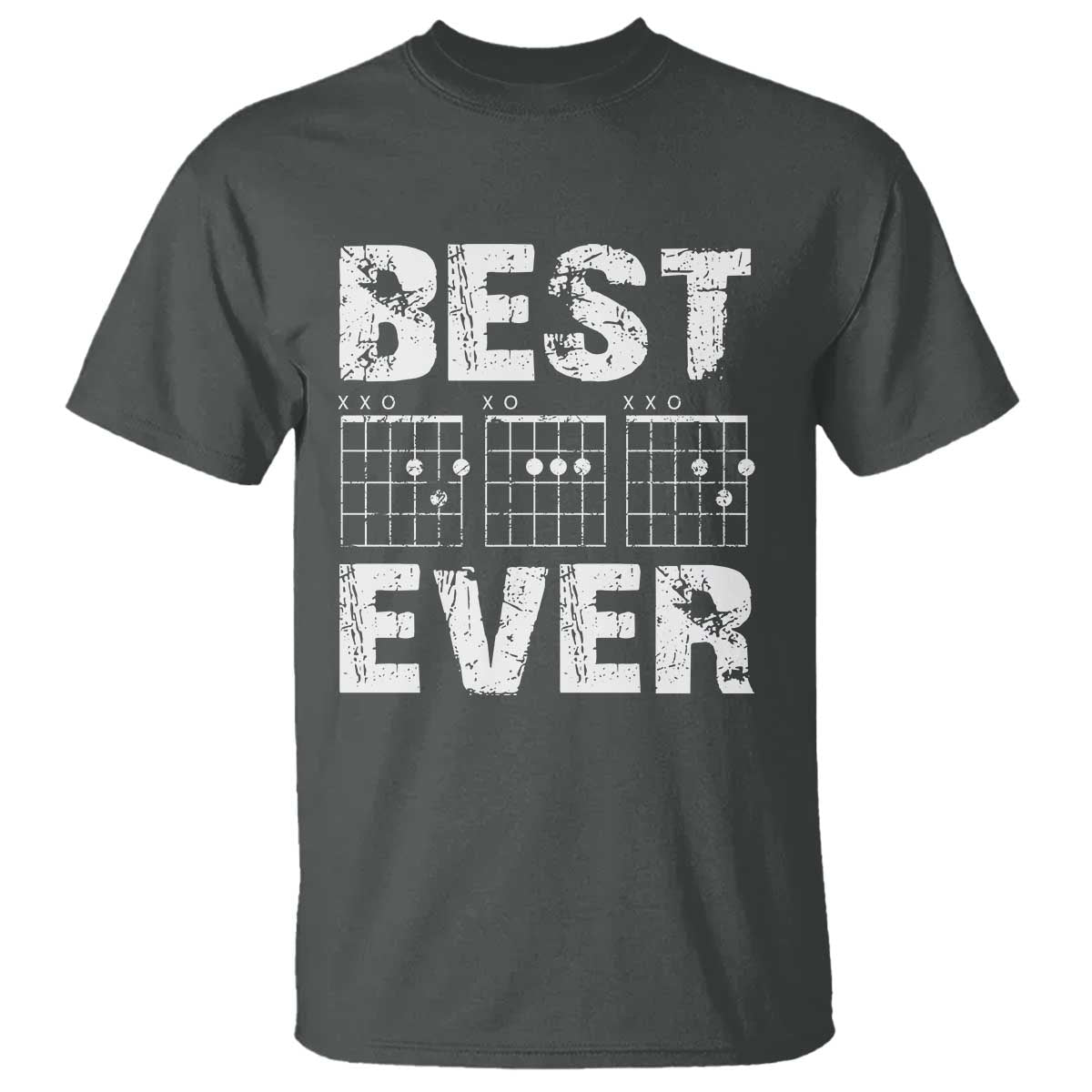 Guitar Father T Shirt Funny Best Dad Ever D A D Chord Gifts Guitarist Papa TS11 Dark Heather Print Your Wear