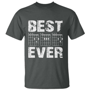 Guitar Father T Shirt Funny Best Dad Ever D A D Chord Gifts Guitarist Papa TS11 Dark Heather Print Your Wear