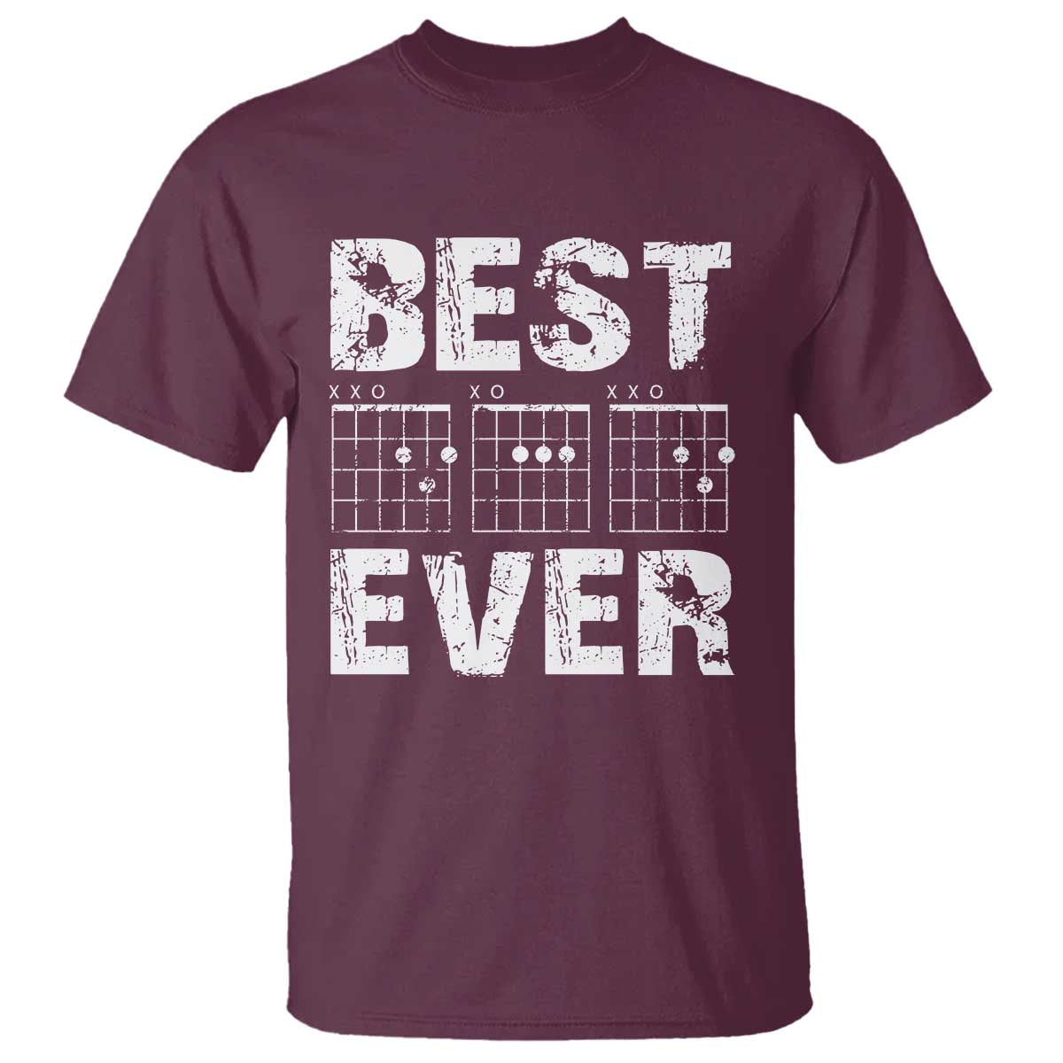 Guitar Father T Shirt Funny Best Dad Ever D A D Chord Gifts Guitarist Papa TS11 Maroon Print Your Wear