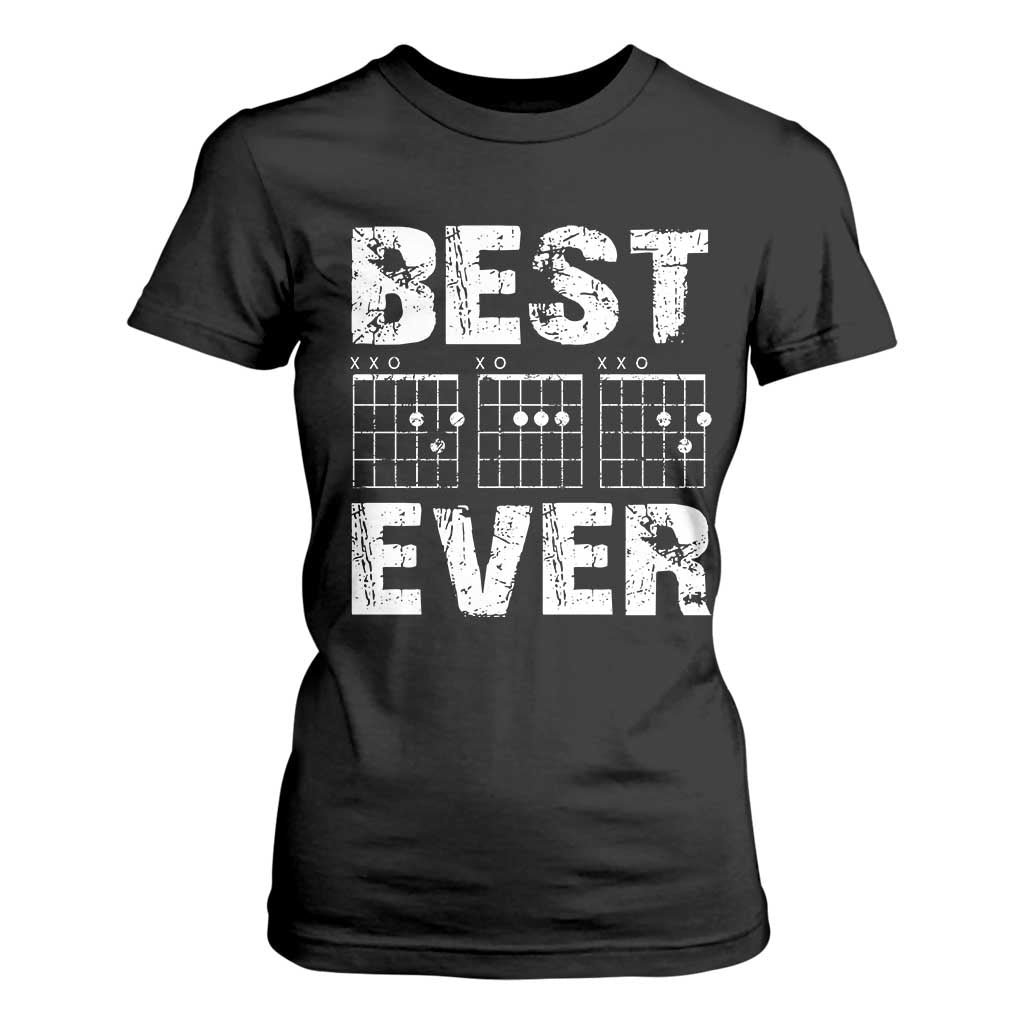 Guitar Father T Shirt For Women Funny Best Dad Ever D A D Chord Gifts Guitarist Papa TS11 Black Print Your Wear